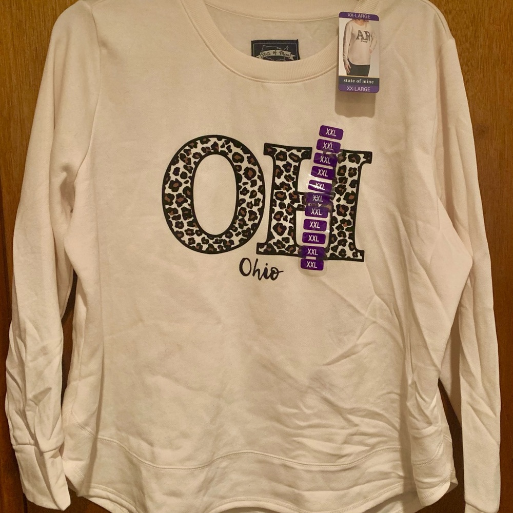 NWT State of Mine XX-Large OH leopard print sweatshirt